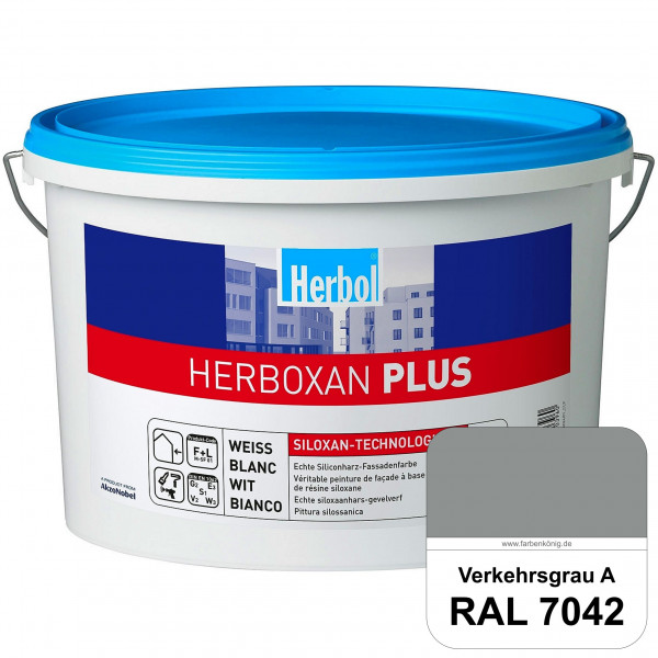 Herboxan Plus (RAL 7042 Verkehrsgrau A) Siliconharz-Fassadenfarbe für längere saubere Fassaden