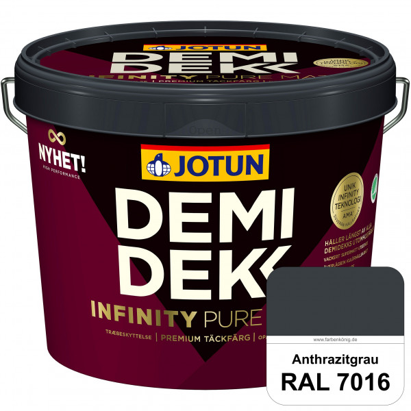 DEMIDEKK Infinity Pure Mat - Deckende, matte Holzfarbe (RAL 7016 Anthrazitgrau)