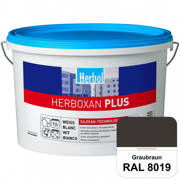 Herboxan Plus (RAL 8019 Graubraun) Siliconharz-Fassadenfarbe für längere saubere Fassaden