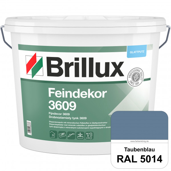 Feindekor ELF 3609 (RAL 5014 Taubenblau) Glattputz nach DIN EN 15824 zur Erzielung dekorativer und s