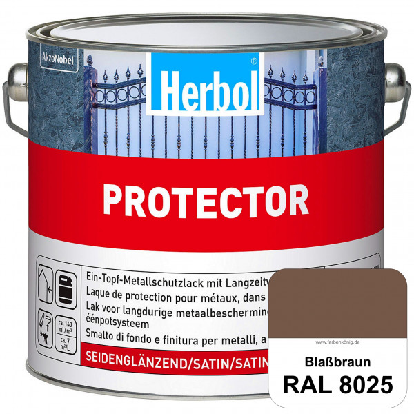 Protector (RAL 8025 Blassbraun) Seidenglänzende Spezialbeschichtung für Eisen- und NE-Metalle (außen