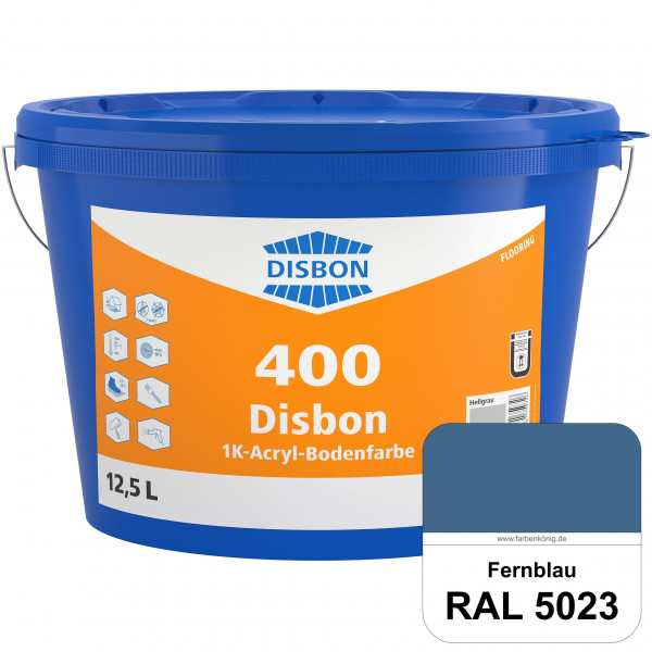 Disbon 400 1K-Acryl-Bodenfarbe (RAL 5023 Fernblau) Dispersionsbeschichtung für mineralische Bodenflä