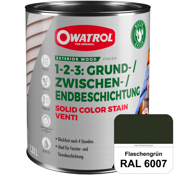 SOLID COLOR STAIN VENTI (RAL 6007 Flaschengrün)