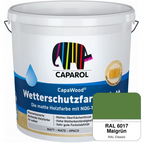 CapaWood® Wetterschutzfarbe Matt (RAL 6017 Maigrün) - ersetzt Capadur Wetterschutzfarbe Matt