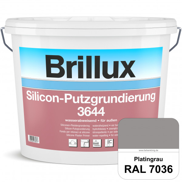 Silicon-Putzgrundierung 3644 (RAL 7036 Platingrau) Haftvermittelnde & quarzhaltige Grundierfarbe auf