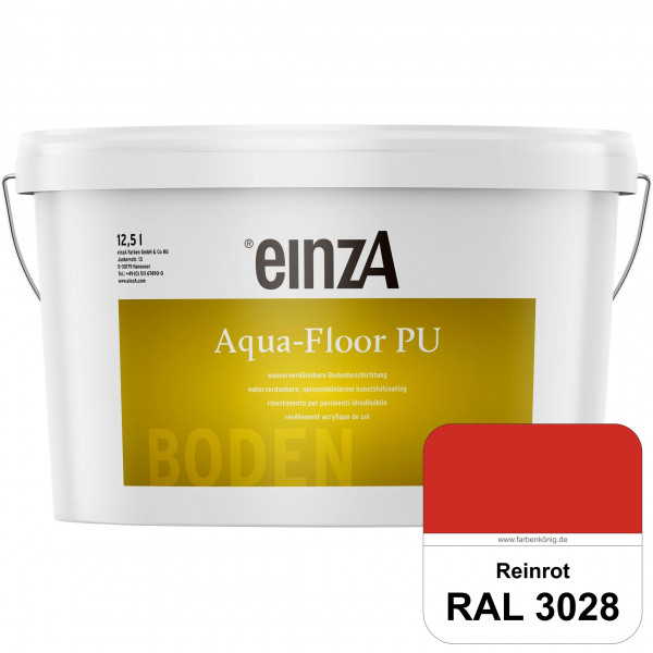 einzA Aqua-Floor PU (RAL 3028 Reinrot) seidenglänzender Acryl-PU-Bodenbeschichtung