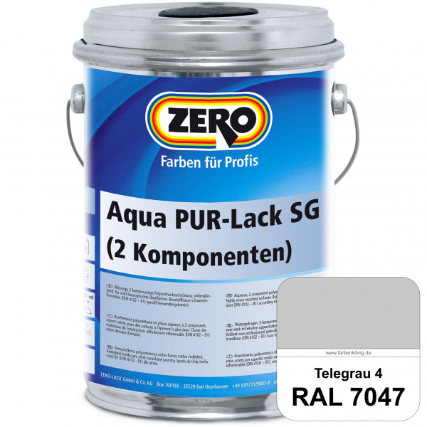 Aqua PUR-Lack SG inkl. Härter (RAL 7047 Telegrau 4)