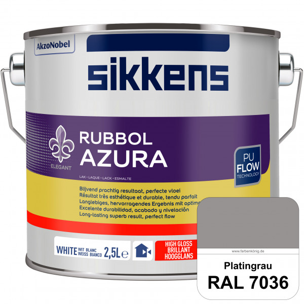 Rubbol Azura (RAL 7036 Platingrau) hochglänzender Lack (löselmittelhaltig) innen & außen
