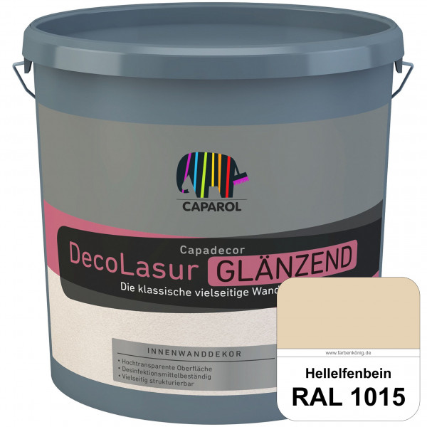 Capadecor DecoLasur Glänzend (RAL 1015 Hellelfenbein) Glänzende Lasurfarbe auf Dispersionsbasis (inn