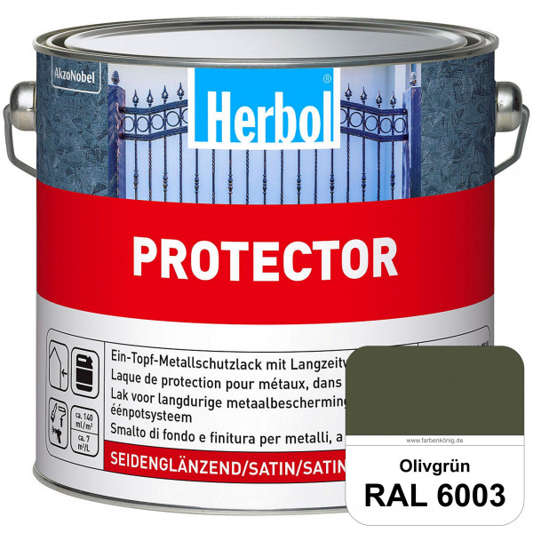Protector (RAL 6003 Olivgrün) Seidenglänzende Spezialbeschichtung für Eisen- und NE-Metalle (außen)