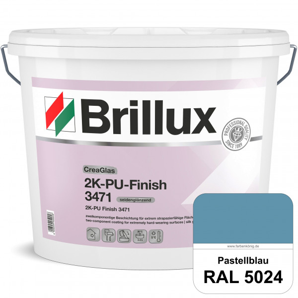 CreaGlas 2K-PU-Finish 3471 (RAL 5024 Pastellblau) seidenglänzende 2K-Beschichtung für extrem robuste