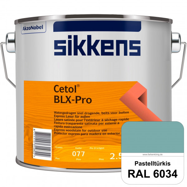 Cetol BLX-Pro (RAL 6034 Pastelltürkis) Express Lasur für die Beschichtung von Holzoberflächen (außen