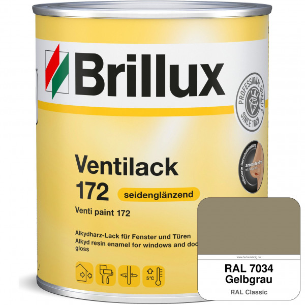Ventilack Seidenglanz 172 (RAL 7034 Gelbgrau)