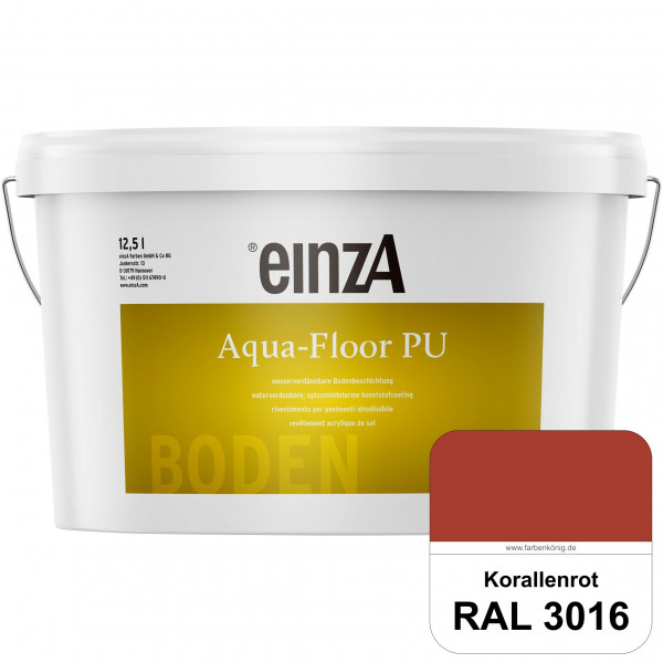 einzA Aqua-Floor PU (RAL 3016 Korallenrot) seidenglänzender Acryl-PU-Bodenbeschichtung