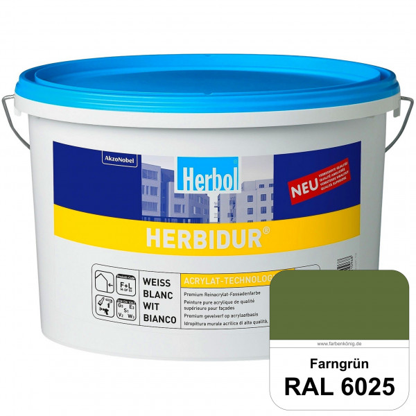 Herbidur (RAL 6025 Farngrün) Reinacrylat-Fassadenfarbe mit Langzeitwetterschutz