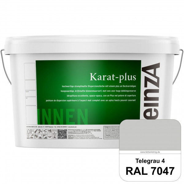 einzA Karat-plus (RAL 7047 Telegrau 4) Innenwandfarbe mit herausragenden Produkteigenschaften