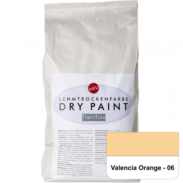 DRY-PAINT Lehmtrockenfarbe - Valencia Orange - 06