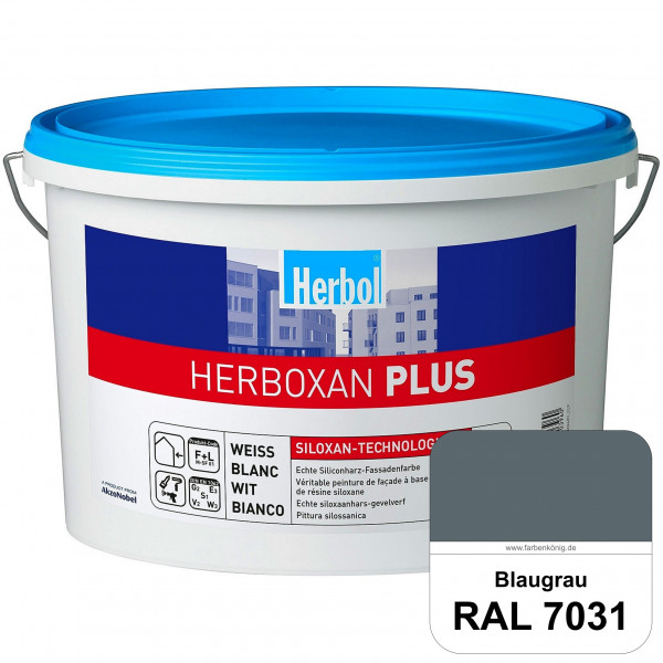 Herboxan Plus (RAL 7031 Blaugrau) Siliconharz-Fassadenfarbe für längere saubere Fassaden