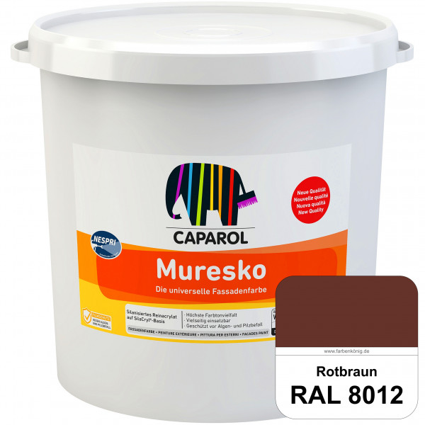 Muresko Nespri (R 30) (RAL 8012 Rotbraun) Silanisierte Reinacrylat-Fassadenfarbe auf SilaCryl®-Basis