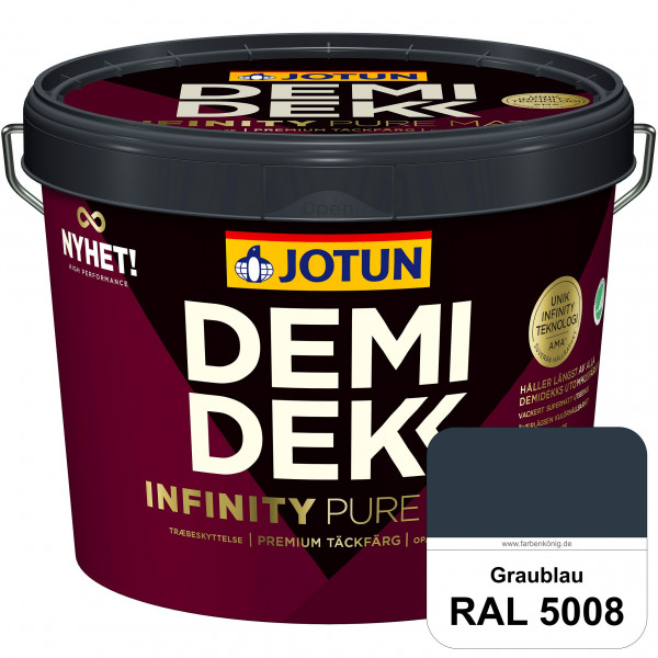 DEMIDEKK Infinity Pure Mat (ehemals Demidekk Ultimate Helmatt) - Deckende, matte Holzfarbe (RAL 5008