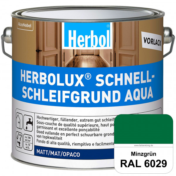 Schnellschleifgrund Aqua (RAL 6029 Minzgrün) wasserverdünnbarer Vorlack mit hervorragender Schleifba