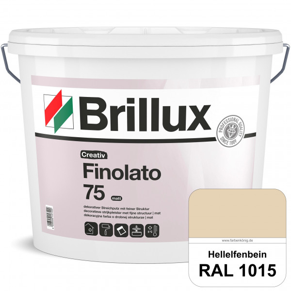 Creativ Finolato 75 (RAL 1015 Hellelfenbein) Verarbeitungsfertige, quarzgefüllte Dispersionsfarbe fü