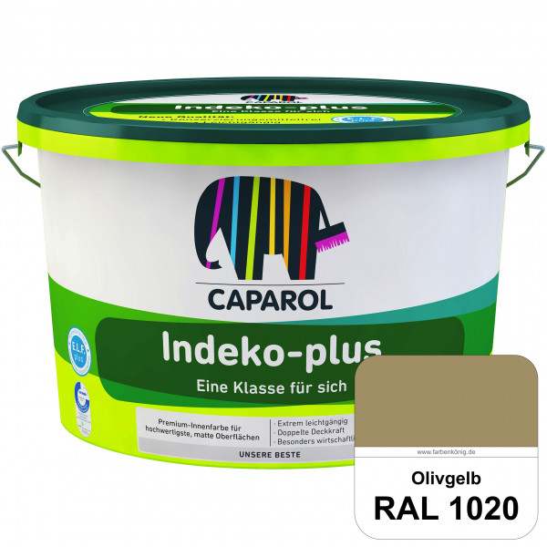 Indeko-plus (RAL 1020 Olivgelb) doppeldeckende matte & hochwertige Innenfarbe
