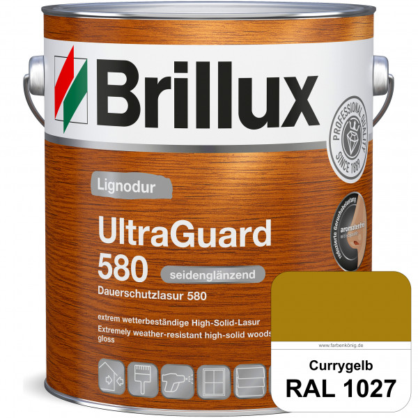 Lignodur UltraGuard 580 (Dauerschutzlasur 580) RAL 1027 Currygelb