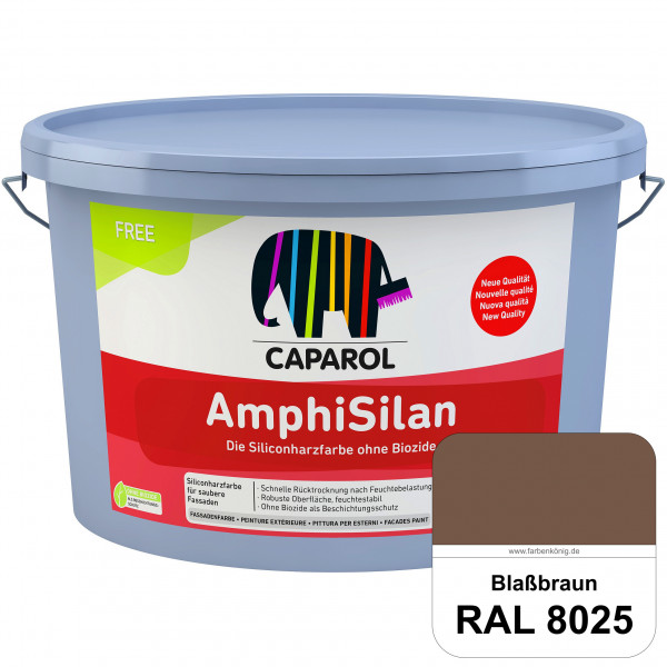 AmphiSilan FREE (RAL 8025 Blassbraun) Mineralmatte Fassadenfarbe in spezieller Siliconharz-Bindemitt