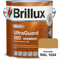 Lignodur UltraGuard 580 (Dauerschutzlasur 580) RAL 1024 Ockergelb