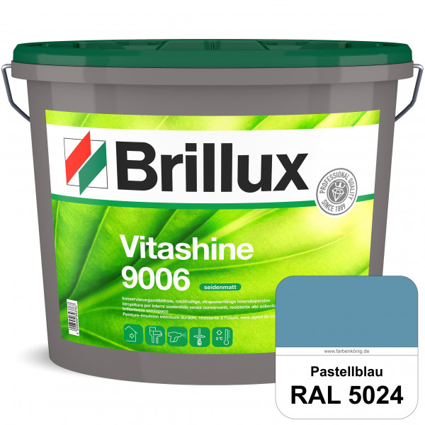 Vitashine 9006 (RAL 5024 Pastellblau) hochwertige konservierungsmittelfreie und seidenmatte Innendis