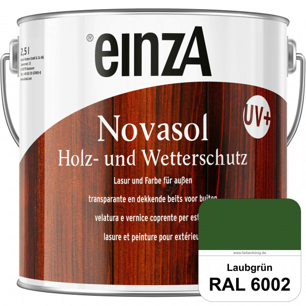 einzA Novasol HW Farbe (RAL 6002 Laubgrün) Deckender Wetterschutz für außen
