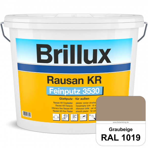 Rausan KR Feinputz 3530 (RAL 1019 Graubeige) organisch gebundener & verarbeitungsfertiger Glattputz