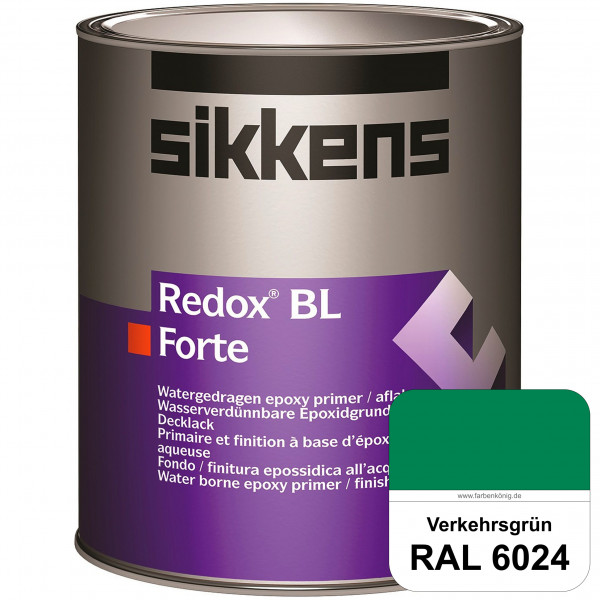 Redox BL Forte (RAL 6024 Verkehrsgrün) seidenmatte & wasserbasierte 2-K-Epoxidharzlack (innen)