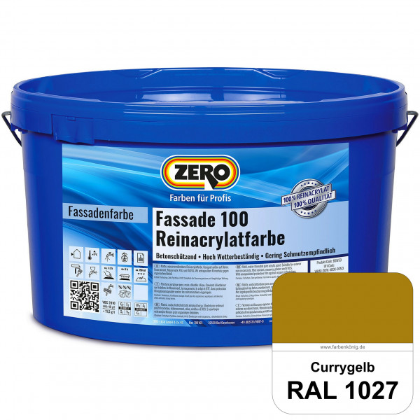 Fassade 100 Reinacrylatfarbe (RAL 1027 Currygelb)