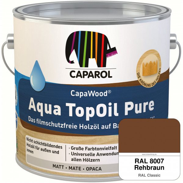 CapaWood® AquaTopOil Pure (RAL 8007 Rehbraun) - ersetzt CapaGreen Holz-Öl Aqua