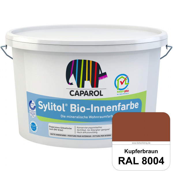 Sylitol® Bio-Innenfarbe (RAL 8004 Kupferbraun) Innenfarbe auf Silikatbasis  für Allergiker