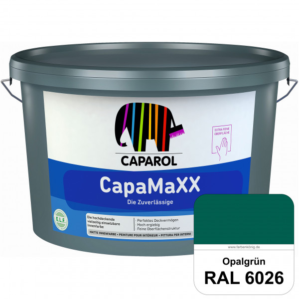 CapaMaXX (RAL 6026 Opalgrün) tuchmatte Innenfarbe mit hohem Deckvermögen und Ergiebigkeit