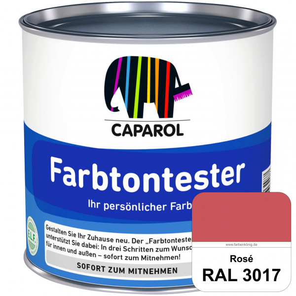 Farbtontester (RAL 3017 Rosa) Individuell abgetönte Dispersionsfarbe zum Anlegen von Farbtonmustern.