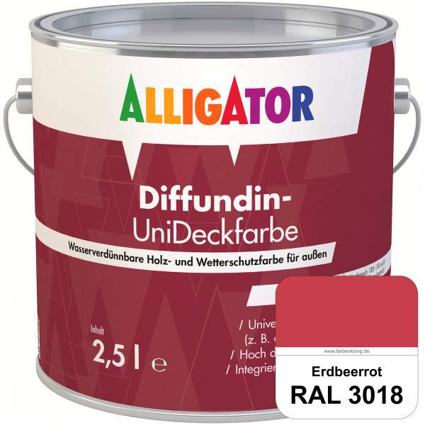 ALLIGATOR Diffundin-UniDeckfarbe (RAL 3018 Erdbeerrot)