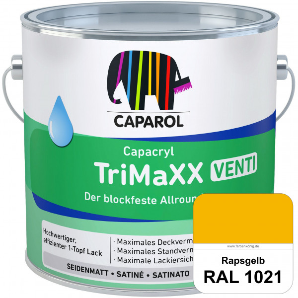 Capacryl TriMaXX Venti (RAL 1021 Rapsgelb) Der blockfeste Allrounder für Fenster & Türen