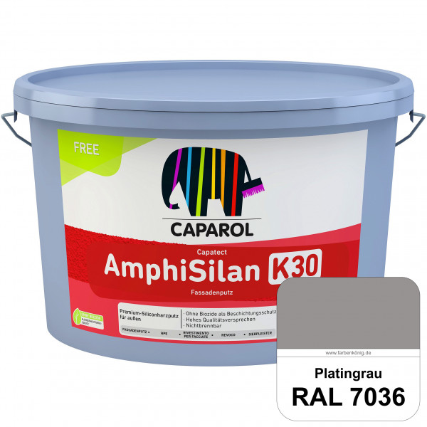 Capatect AmphiSilan Fassadenputz K30 (RAL 7036 Platingrau) Spezielle Innenfarbe für die rationelle B