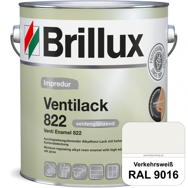 Impredur Ventilack 822 (RAL 9016 Verkehrsweiß) Seidenglanzlack (lösemittelhaltig) Fenster & Türen in