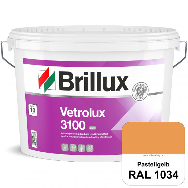 Vetrolux ELF 3100 (RAL 1034 Pastellgelb) matte & gut zu reinigende Spezial-Innenfarbe