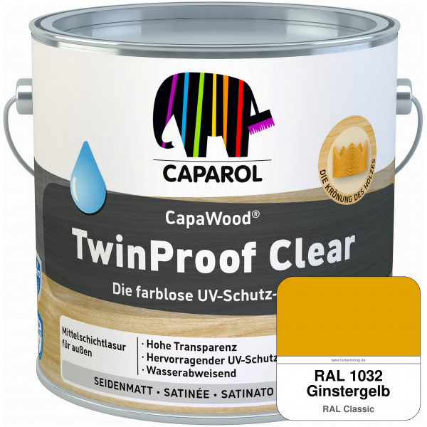 CapaWood® TwinProof Clear (RAL 1032 Ginstergelb) - ersetzt Capadur TwinProof