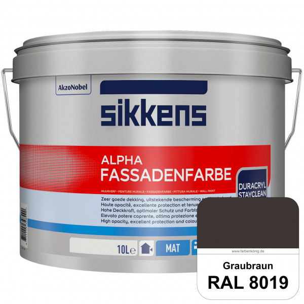Alpha Fassadenfarbe (RAL 8019 Graubraun)