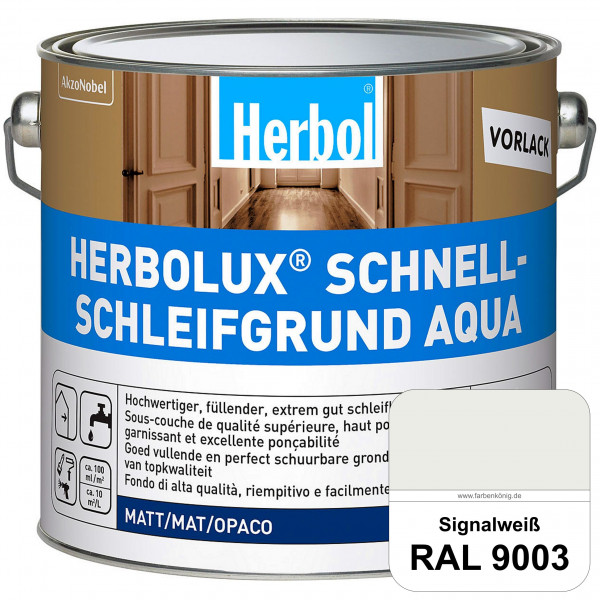 Schnellschleifgrund Aqua (RAL 9003 Signalweiß) wasserverdünnbarer Vorlack mit hervorragender Schleif