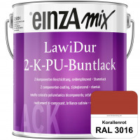 einzA LawiDur 2-K-PU-Buntlack - Seidenglanz (RAL 3016 Korallenrot)