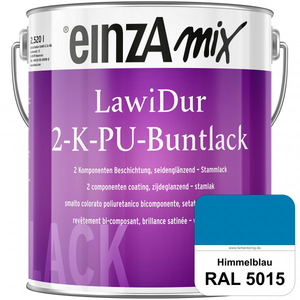 einzA LawiDur 2-K-PU-Buntlack - Seidenglanz (RAL 5015 Himmelblau)