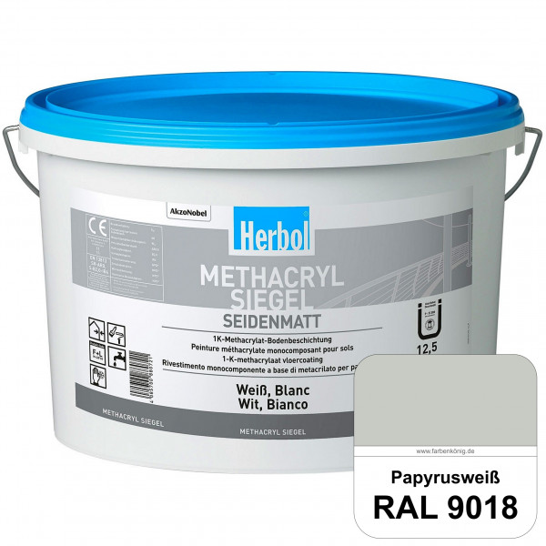 Methacryl Siegel (RAL 9018 Papyrusweiß) seidenmatte 1K-Beschichtung Böden (Innen & Außen)